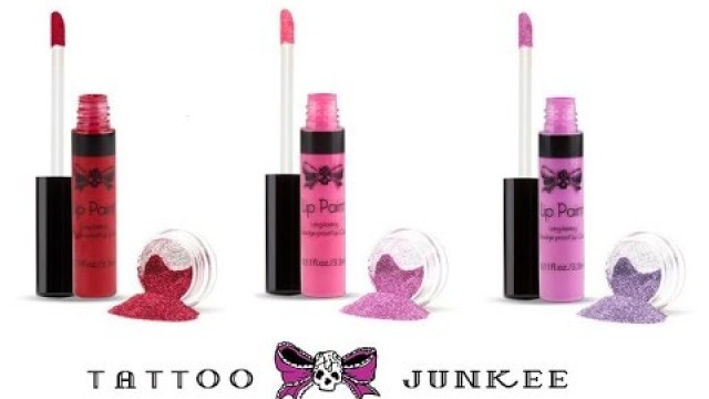 'Tattoo Junkee\'s Lip Paints with Glitter ( 3 Color Review)'