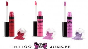 'Tattoo Junkee\'s Lip Paints with Glitter ( 3 Color Review)'