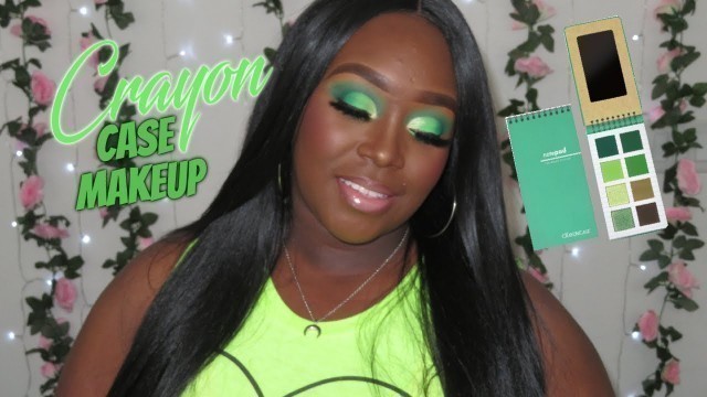 'CRAYON CASE THE GREEN EDITION NOTEPAD PALETTE | MAKEUP TUTORIAL'