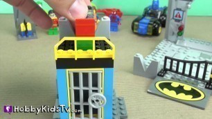 'LEGO Emmet Batman Spiderman BUILD Lego Junior Batcave + Hulk Smashes! Box Open HobbyKidsTV'