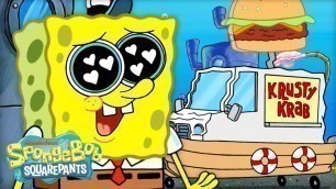 'Krusty Krab\'s Food Truck Looks for 1st Customer! | Full Scene \'Food PBBFT! Truck\' | SpongeBob'