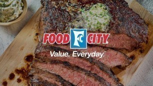 'Food City Chipotle-Rubbed Flank Steak with Garlic-Lime Butter Recipe'