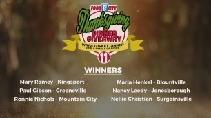 'Daytime LIVE: Food City Turkey Dinner Giveaway winner announcement'