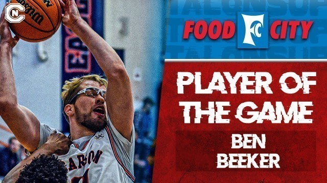 'Carson-Newman Basketball: Food City Player of the Game Ben Beeker recaps Clayton State 11-23-22'