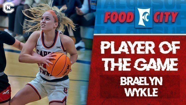 'Carson-Newman Women\'s Basketball: Food City Player of the Game Braelyn Wykle after Tusculum 01-11-23'