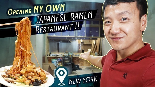 'I\'m Opening a JAPANESE RAMEN NOODLE Restaurant in New York!  RESTAURANT TOUR'