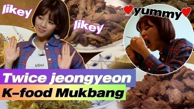 'Twice jeongyeon K-Food(Zip bab) mukbang'