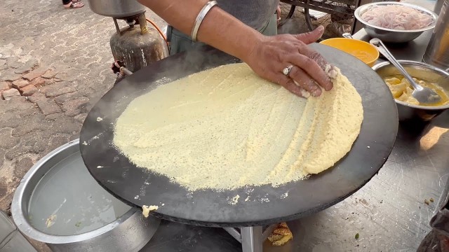 'Art of Making Indian Crepe | Besan ka Chilla | Indian Street Food'