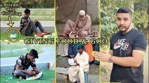 'Giving Food & Go | Food for poor | homeless young boy | Free food | Homeless | Gillani welfare'