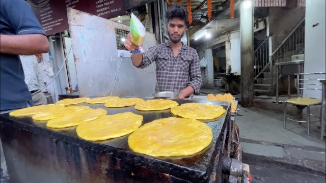 'Perfectly Cooked Ghee Fried Puran Poli | Indian Street Food'