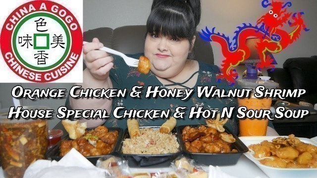 'China A Go Go Orange Chicken & Honey Walnut Shrimp Mukbang'