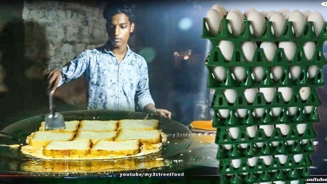 'Egg Fry Omelette with Bread Only ₹20 | Bread Omelette Street Food | Mumbai Street Food'