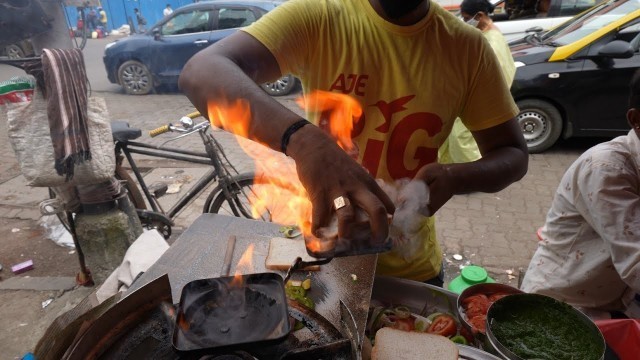 'Rocket Speed Sandwich Wala of Mumbai | Ninja Level Cutting Skills |  Indian Street Food'