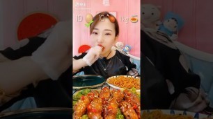 'EATING CHALLENGE, 10 eggs, 10 wings, 1kg ramen  | #asmr #kawaiieatingasmr #food  #shorts'