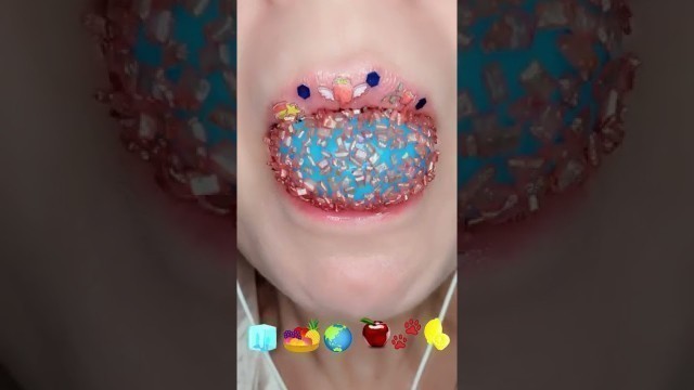 'ASMR Satisfying Eating Emoji Food Challenge #asmr #emojichallenge #satisfying'