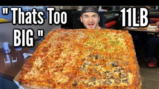 'MASSIVE 11LB TEAM PIZZA CHALLENGE | THICK & GIANT PIZZA | Man Vs Food'