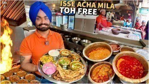 'Punjabi 199/- No 1 Dhaba Street Food India | HEAVY DUTY Desi Ghee Thali'