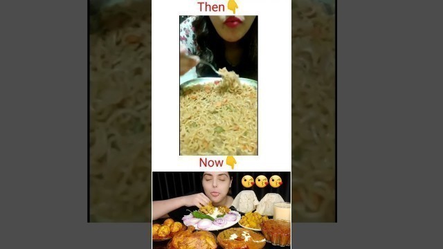 'Happy Food with Tina || Then Vs Now || #shorts #youtubeshorts #mukbang'