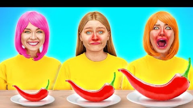 'Big, Medium and Small Food || Grazy Food Challenge For Lovers Of Delicious by 123GO! SCHOOL'