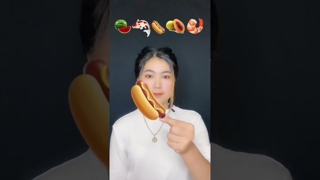 'EMOJI EATING SHOW #emoji #asmr #challenge #food'