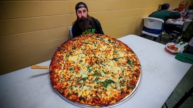 'THIS $90 PIZZA CHALLENGE HAS ONLY BEEN BEATEN ONCE! | BeardMeatsFood'