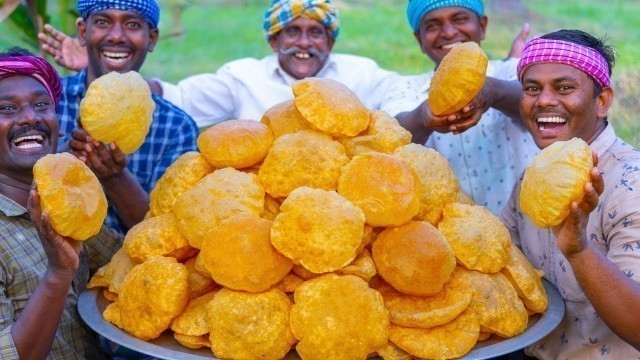 'POORI | King Of Poori Recipe | Wheat Poori Recipe Cooking in Village | Crispy Fluffy Puri Recipe'