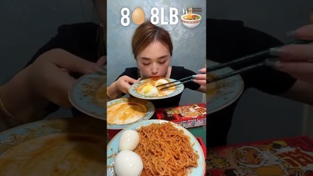 'Eating Challenge ( 8 eggs, 8lb noodles ) | #food #asmr #shorts'