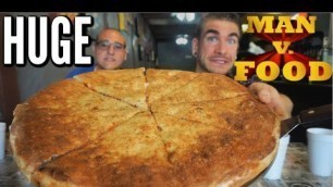 'FAMOUS PIZZA CHALLENGE FROM MAN VS FOOD | BRONX BOMBER | IN CINCINATI OHIO'