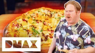 'Pizza Made With The Worlds Spiciest Peppers Leaves Casey\'s Mouth On Fire! | Man V. Food'