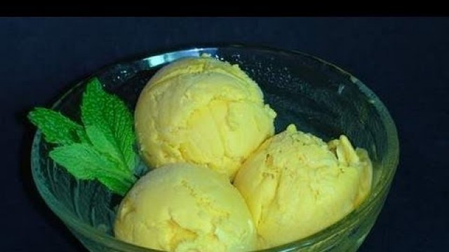 'Mango Ice Cream - Indian Dessert Recipe Video'