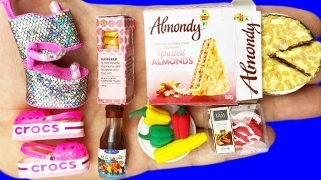 '20 DIY MINIATURE CRAFTS COLLECTION : MINI FOOD, SHOES AND MORE DIY IDEAS FOR BARBIE !!!'