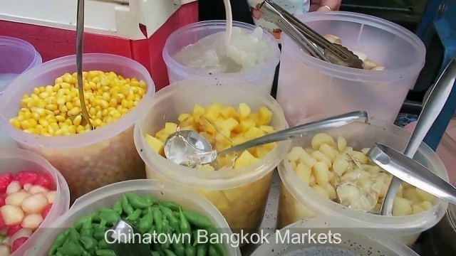 'Desserts Thailand Street Food - Shaved Ice Bangkok Chinatown'