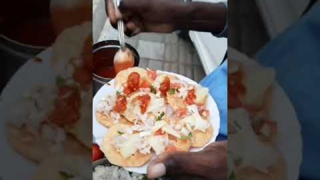 'papdi chaat Cooking Show Chinese Food Making and Eating'