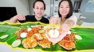 'MALAYSIAN STREET FOOD!!! At HOME!!! (Nasi Lemak) The BEST Street Food in Malaysia!!!'