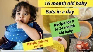 'What My 16 Month Old Baby Eats In a Day/Healthy Meal Idea for 1 Year Old /Weight Gaining Baby Food'