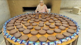 '100 OREO CAKE Prepared By My GRANNY | CHOCOLATE CAKE | Oreo Recipe | Cake Recipe | Veg Village Food'