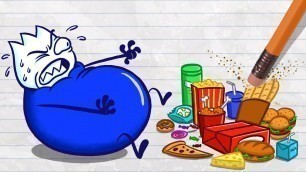 'Gain and Fail -in- FOOD COMA SOLUTION - Short Animated Cartoons of Food'