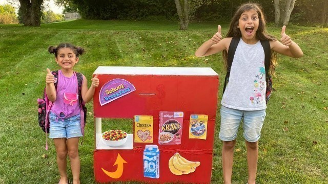 'Deema and Sally Pretend Play with Healthy Food Vending Machine stories'