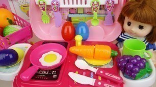 'Baby Doli and Kitchen car surprise eggs food toys baby doll play'