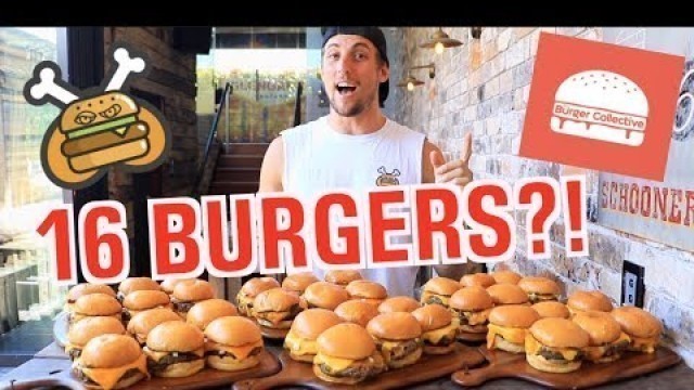 'Aussie Guy Eats 16 BURGERS | Burger Collective Food Challenge'