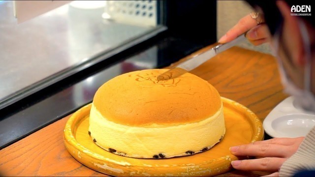 'Japanese Jiggly Cheesecake - Street Food in Osaka'