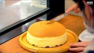 'Japanese Jiggly Cheesecake - Street Food in Osaka'