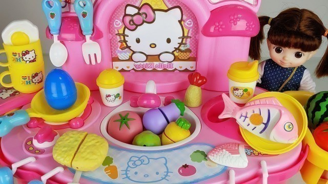 'Baby doll Kitchen toys and cooking food play - ToyMong TV 토이몽'