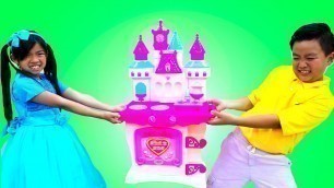 'Emma Pretend Play with Princess Castle Kitchen Play Set Kids Food Toys'