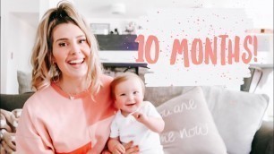 '10 MONTH BABY UPDATE, 10 Month Old Baby, Ten Month Baby Update, Large Family Channel, Mom Vlogs'