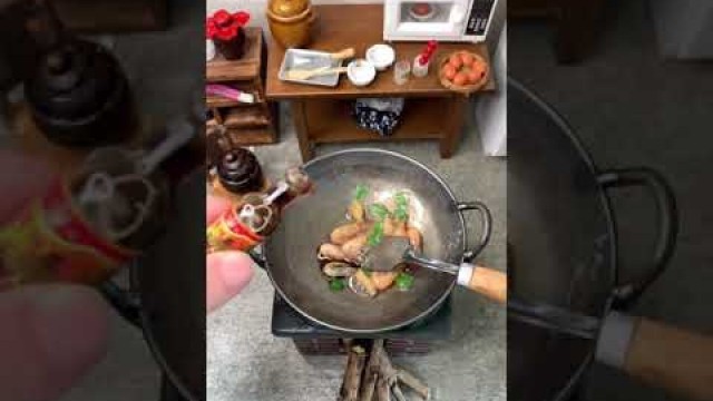 'Miniature Real Cooking Recipe | Mini Food | Mini Kitchen #Shorts #ミニチュアフード'