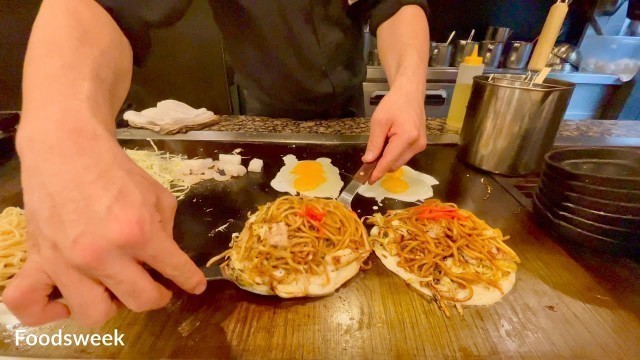 'Seafood Tartar Okonomiyaki Teppanyaki in Osaka - Japanese Food'