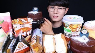 '편의점 디저트 먹방ASMR MUKBANG Korean Convenience Store Food & SPICY TTEOKBOKKI 韓国のコンビニフード eating sounds'