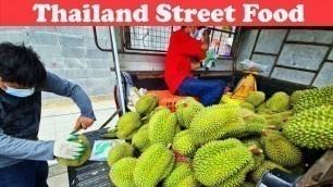 'Food truck Durian Bad Cutting Skills Fruit Thailand Street Food Bangkok | food around me #Shorts'