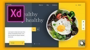 'Restaurant Web Desing - Adobe XD - UX Design Challenge - Speed Art Tutorial'